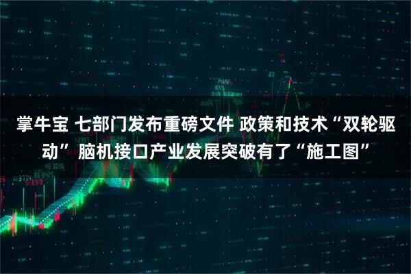 掌牛宝 七部门发布重磅文件 政策和技术“双轮驱动” 脑机接口产业发展突破有了“施工图”