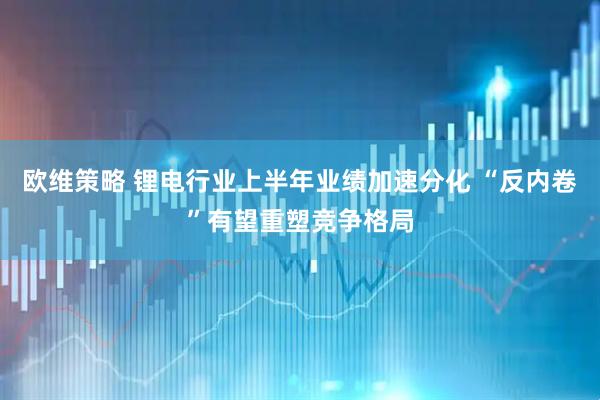 欧维策略 锂电行业上半年业绩加速分化 “反内卷”有望重塑竞争格局