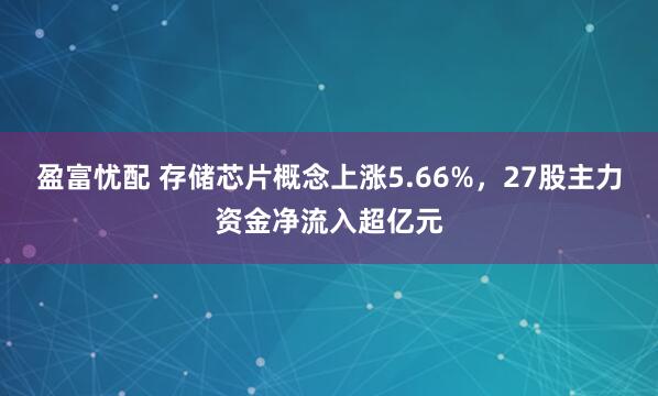 盈富忧配 存储芯片概念上涨5.66%，27股主力资金净流入超亿元
